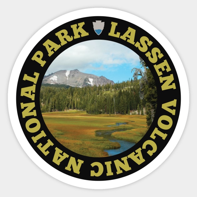 Lassen Volcanic National Park circle Sticker by nylebuss